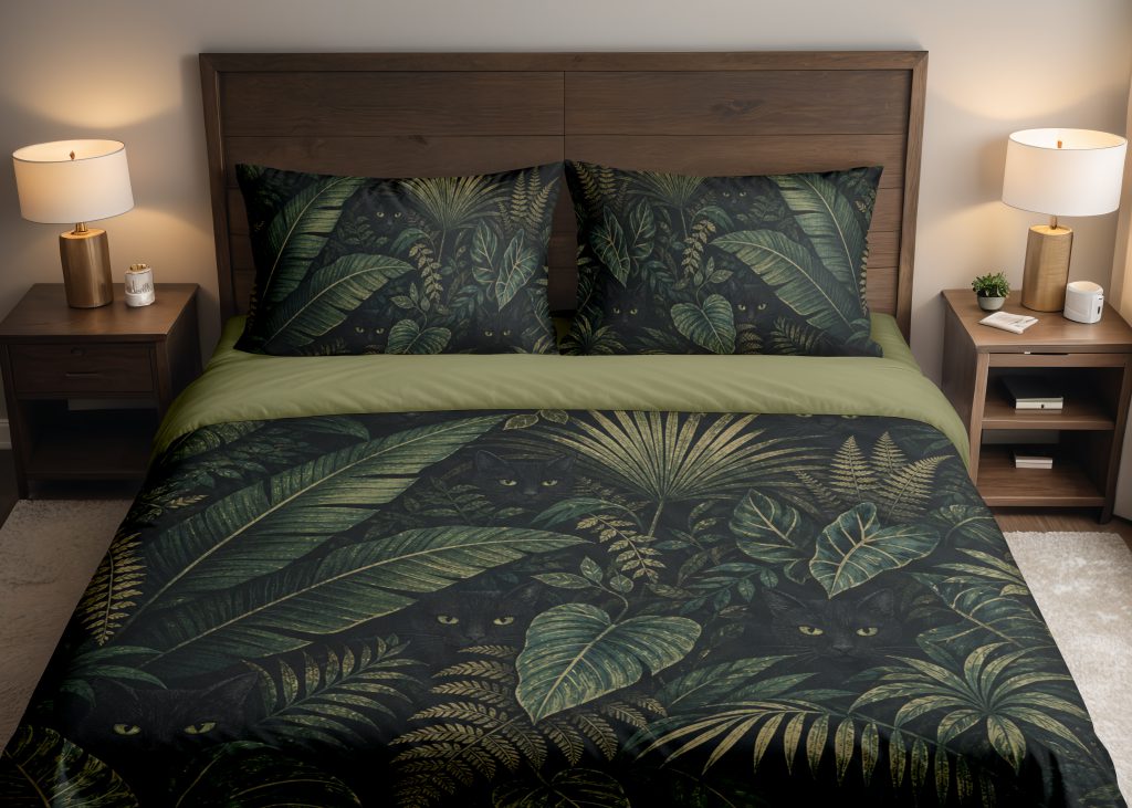 Lakehouse Night Cat Canopy Bedding Set
