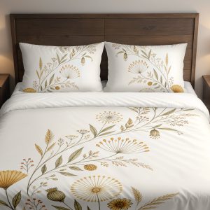 Linen Saffron Seedhead Procession Bedding Set