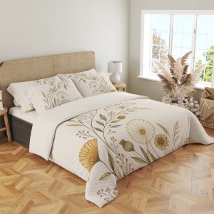 Linen Saffron Seedhead Procession Bedding Set - Image 4