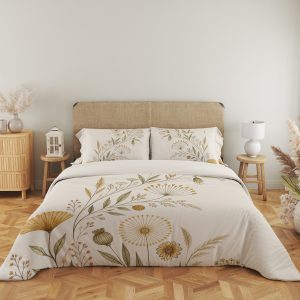 Linen Saffron Seedhead Procession Bedding Set - Image 5