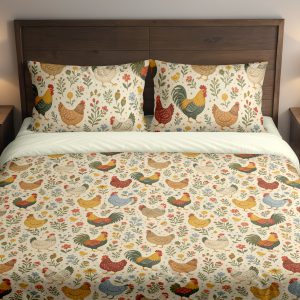 Meadow Hen Folk Garden Bedding Set