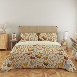 Meadow Hen Folk Garden Bedding Set - Image 5