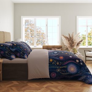 Alternative view of Midnight Celestial River Grove Bedding Set