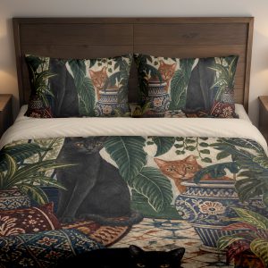 Midnight Conservatory Cats Bedding Set