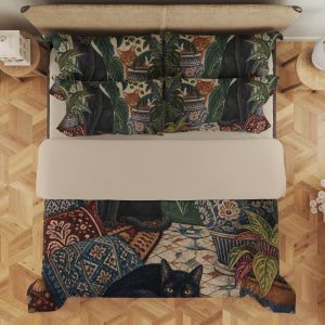 Midnight Conservatory Cats Bedding Set - Image 3