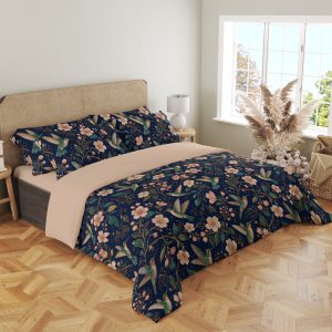 Midnight Hummingbird Blossom Bedding Set - Image 4