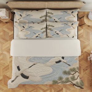 Mist River Crane Flight Bedding Set - Image 3