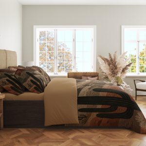 Alternative view of Moonlit Desert Canyon Bedding Set