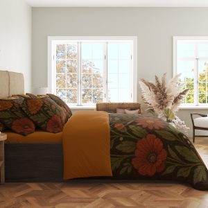 Alternative view of Moonlit Ginger Cat Garden Bedding Set
