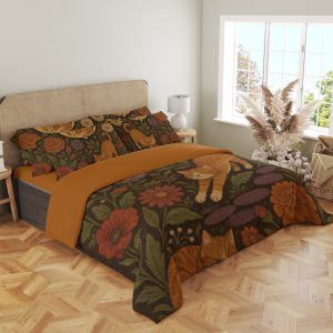 Moonlit Ginger Cat Garden Bedding Set - Image 4