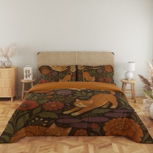 Moonlit Ginger Cat Garden Bedding Set - Image 5