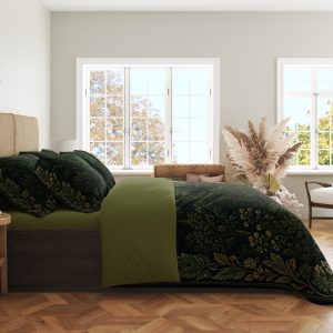 Nocturne Forest Canopy Bedding Set mockup 2