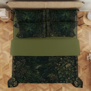 Nocturne Forest Canopy Bedding Set mockup 3