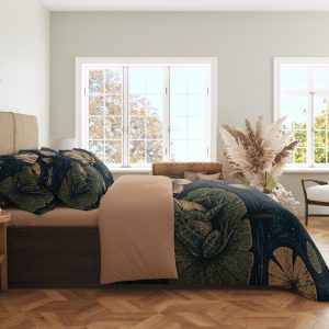 Alternative view of Nocturne Frog Lotus Bedding Set