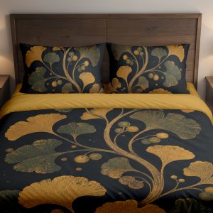 Nocturne Ginkgo Vine Bedding Set