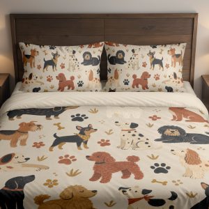 Oatmeal Dog Scatter Bedding Set