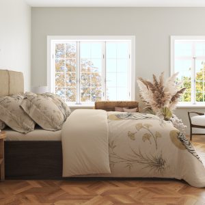 Alternative view of Oatmeal Tiger Halo Parade Bedding Set