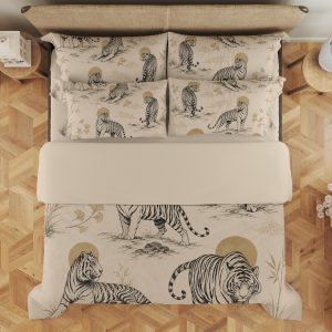 Oatmeal Tiger Halo Parade Bedding Set - Image 3