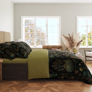 Alternative view of Obsidian Curio Cabinet Botanica Bedding Set