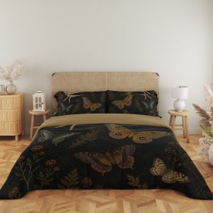 Obsidian Moth Constellation Herbarium Bedding Set - Image 5