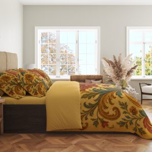 Alternative view of Ochre Jacobean Garden Crest Bedding Set