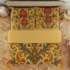 Ochre Jacobean Garden Crest Bedding Set - Image 3