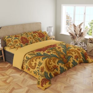 Ochre Jacobean Garden Crest Bedding Set - Image 4