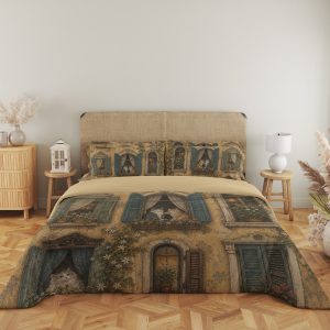 Ochre Window Cats Bedding Set - Image 5