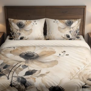 Parchment Noir Anemone Bedding Set