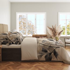 Alternative view of Parchment Noir Anemone Bedding Set