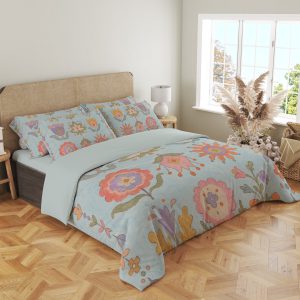 Pastel Folk Bloom Bedding Set - Image 4