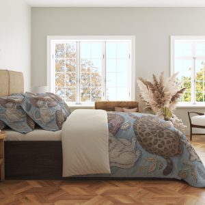Alternative view of Powder Blue Cat Tea Society Bedding Set
