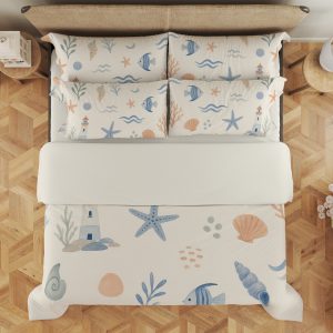 Powder Blue Seaside Tokens Bedding Set - Image 3