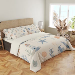 Powder Blue Seaside Tokens Bedding Set - Image 4