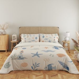 Powder Blue Seaside Tokens Bedding Set - Image 5