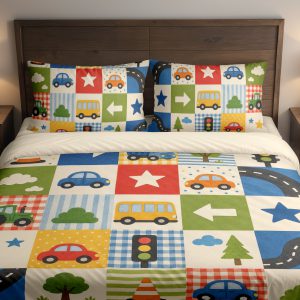 Primary Road Trip Patchwork Bedding Set