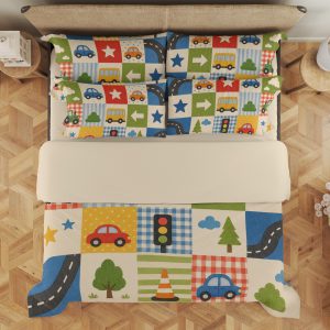 Primary Road Trip Patchwork Bedding Set - Image 3