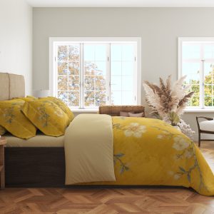 Alternative view of Saffron Blossom Canopy Bedding Set
