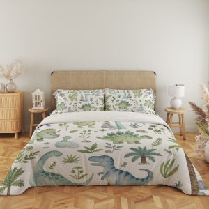 Sage Watercolor Dino Grove Bedding Set - Image 5
