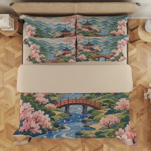 Sakura Fuji River Festival Bedding Set - Image 3