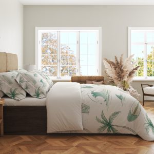 Alternative view of Seafoam Longboard Island Drift Bedding Set