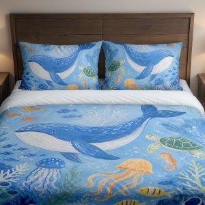 Sky Blue Ocean Friends Bedding Set
