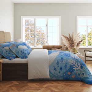 Alternative view of Sky Blue Ocean Friends Bedding Set