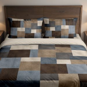 Slate Umber Offset Mosaic Bedding Set
