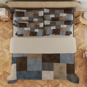 Slate Umber Offset Mosaic Bedding Set - Image 3