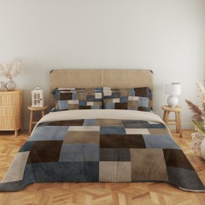 Slate Umber Offset Mosaic Bedding Set - Image 5