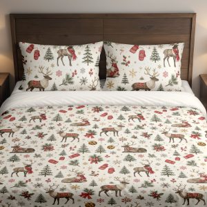 Snowbound Reindeer Lodge Bedding Set