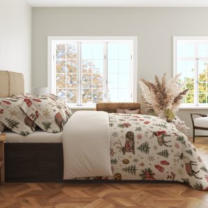 Alternative view of Snowbound Reindeer Lodge Bedding Set