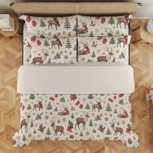 Snowbound Reindeer Lodge Bedding Set - Image 3