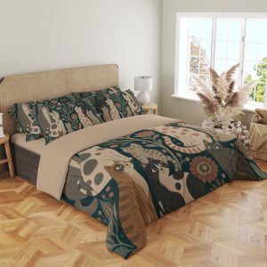 Teal Cat Botanica Bedding Set - Image 4